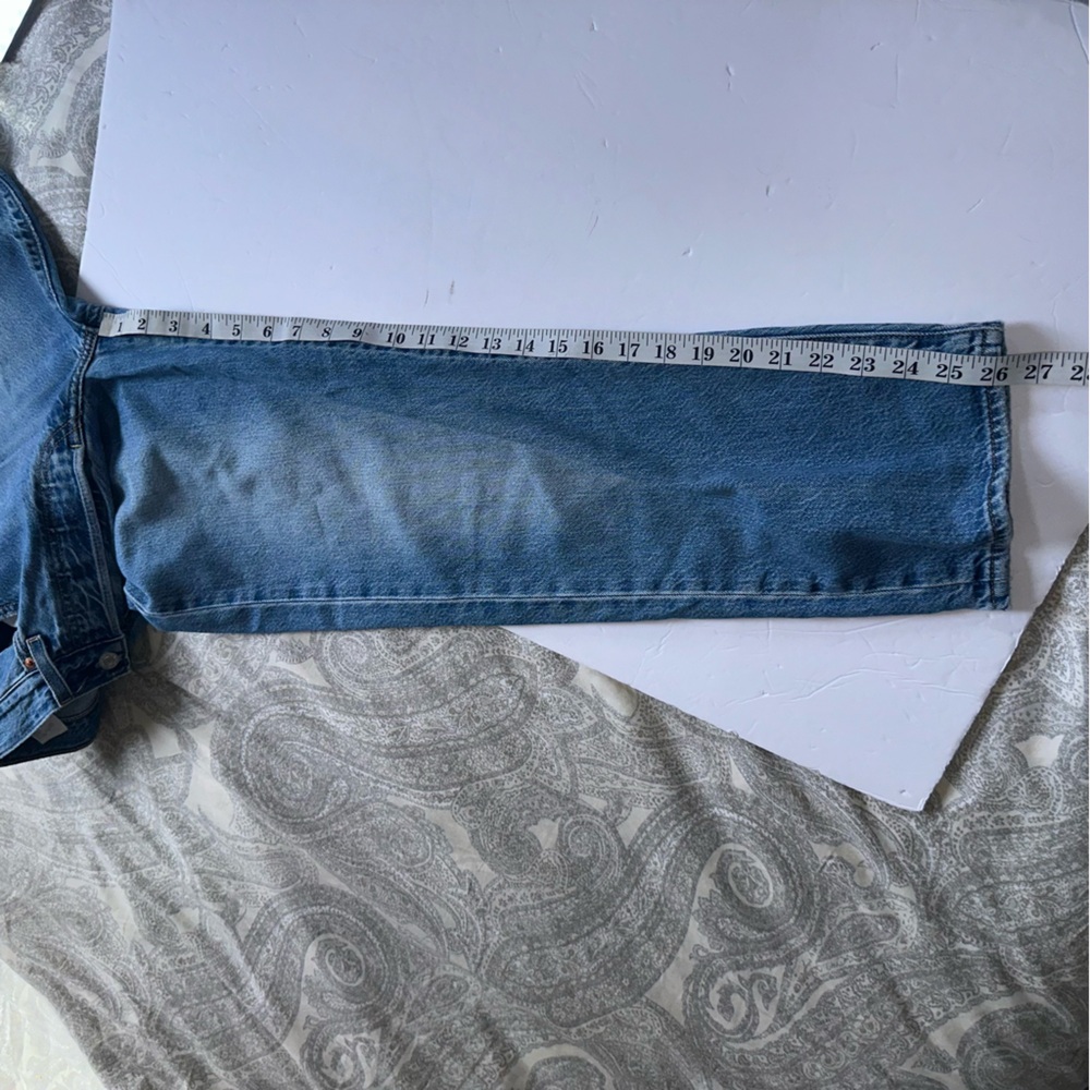 Levi’s Women’s Medium Blue Wash Ribcage Straight Button Front Jeans- Size 27x27 - Picture 12 of 12